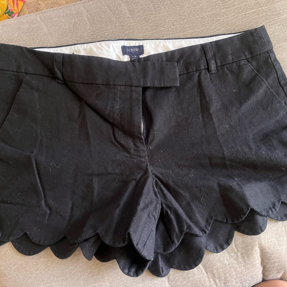 J. Crew Black High Waist Shorts with Tie Detail